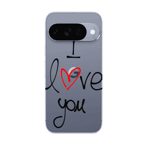 Google Pixel 10 i love you Transparent Silicone TPU Θήκη